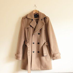 Wool Beige Kakhi Winter Trench coat